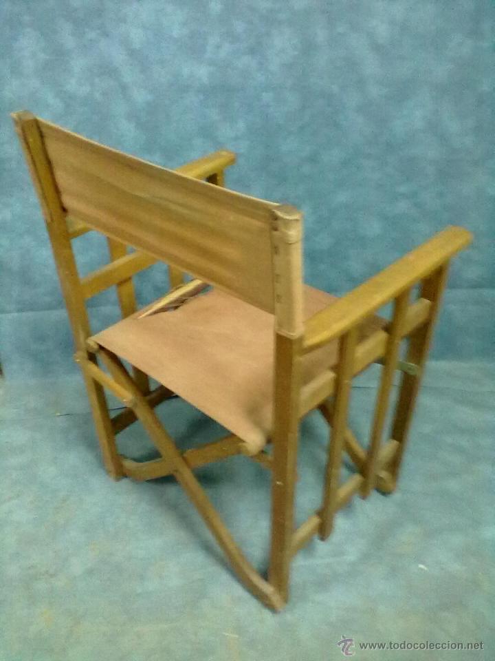 Antig&uuml;edades: SILLON SILLA PLEGABLE DIRECTOR PARA RESTAURAR - Foto 3