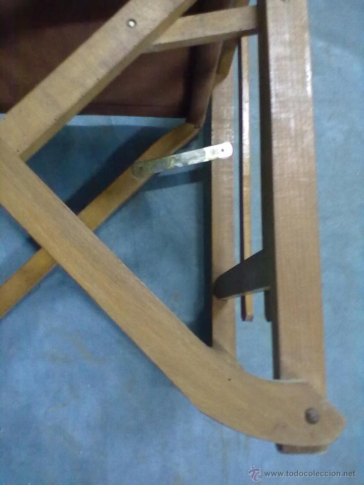 Antig&uuml;edades: SILLON SILLA PLEGABLE DIRECTOR PARA RESTAURAR - Foto 4