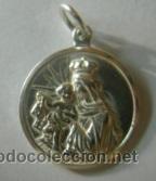 Antig&uuml;edades: medalla virgen del carmen en plata de ley maciza - 16mm - Foto 1