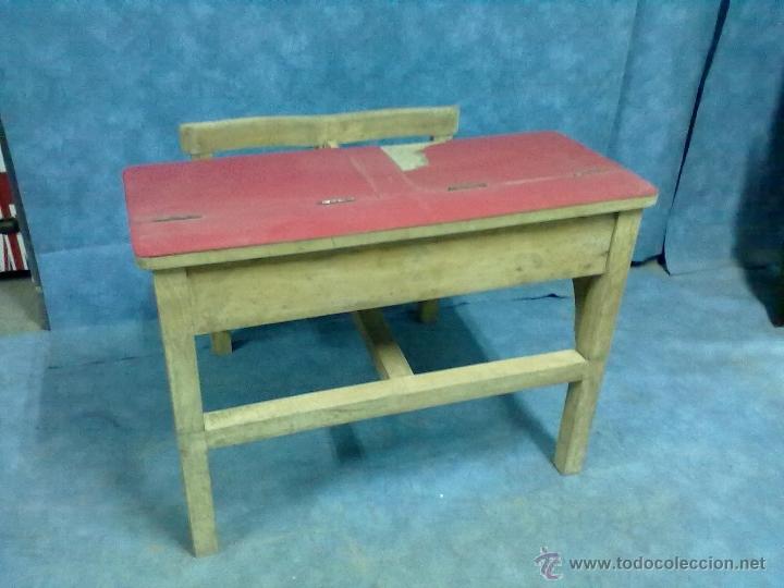 Antig&uuml;edades: MESA PUPITRE DOBLE - Foto 1