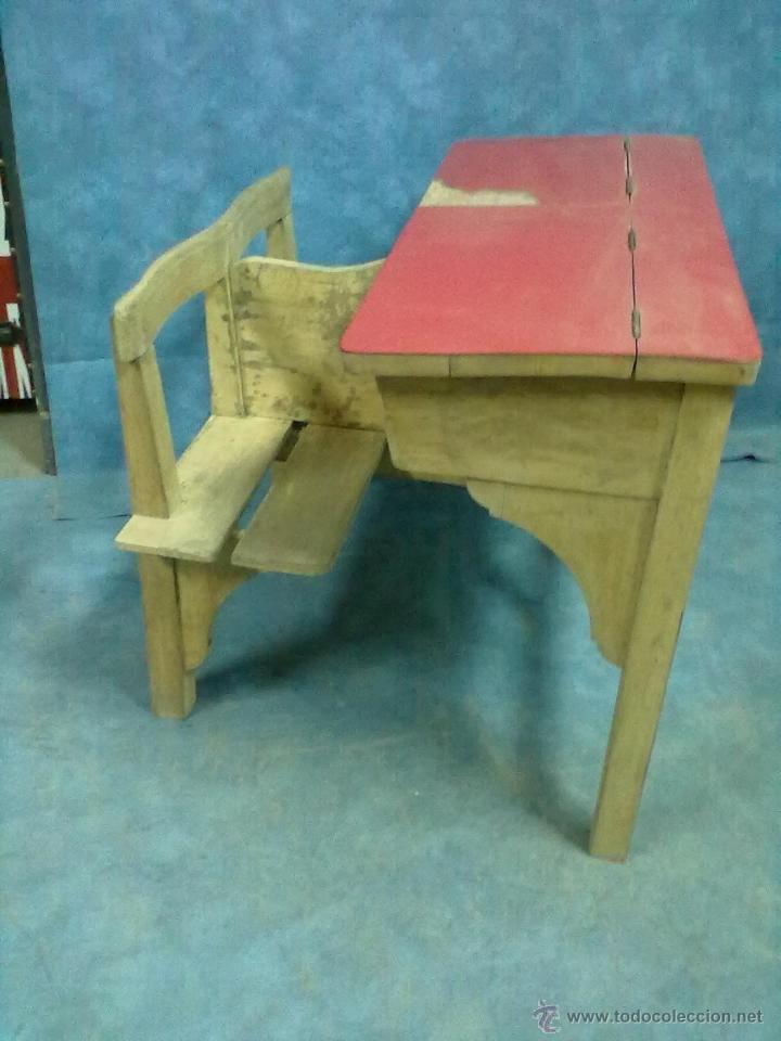 Antig&uuml;edades: MESA PUPITRE DOBLE - Foto 2