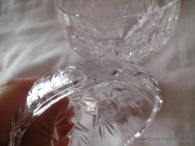 Antig&uuml;edades: ORIGINAL COMPOTERA DE CRISTAL TALLADO Y BASE DE PLATA - Foto 7