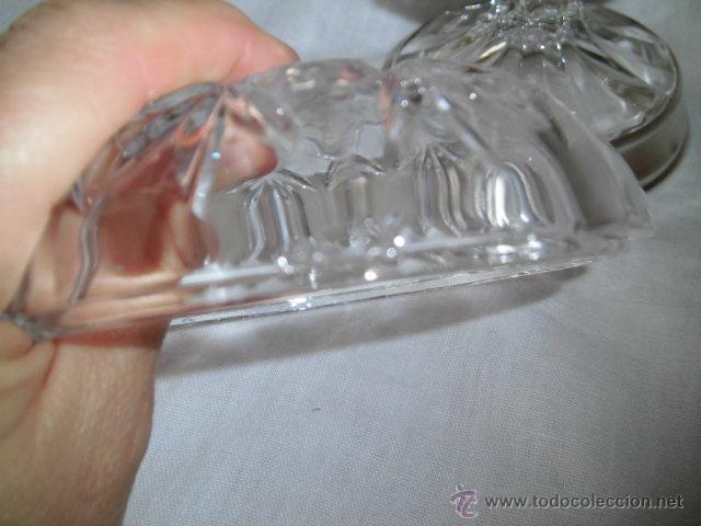 Antig&uuml;edades: ORIGINAL COMPOTERA DE CRISTAL TALLADO Y BASE DE PLATA - Foto 9