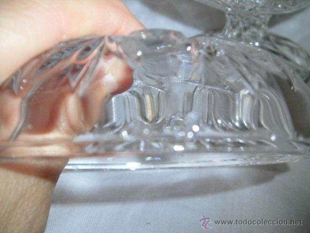 Antig&uuml;edades: ORIGINAL COMPOTERA DE CRISTAL TALLADO Y BASE DE PLATA - Foto 10