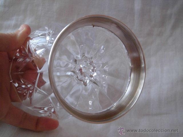 Antig&uuml;edades: ORIGINAL COMPOTERA DE CRISTAL TALLADO Y BASE DE PLATA - Foto 15