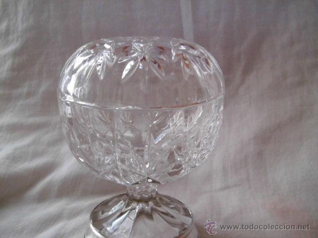Antig&uuml;edades: ORIGINAL COMPOTERA DE CRISTAL TALLADO Y BASE DE PLATA - Foto 17