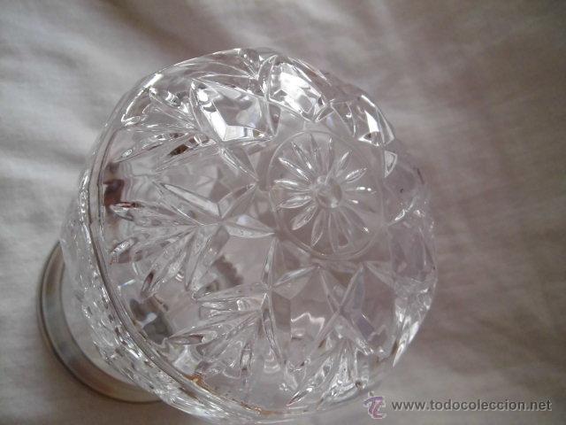 Antig&uuml;edades: ORIGINAL COMPOTERA DE CRISTAL TALLADO Y BASE DE PLATA - Foto 20
