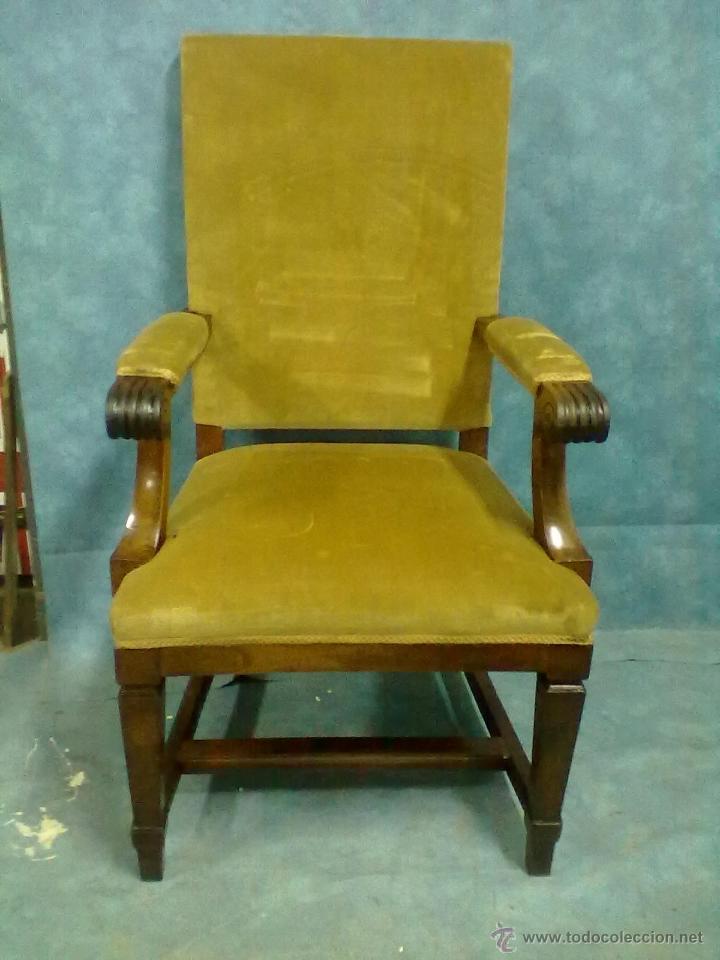 Antig&uuml;edades: SILLON LUIS XIV NOGAL ESPA&Ntilde;OL - Foto 1