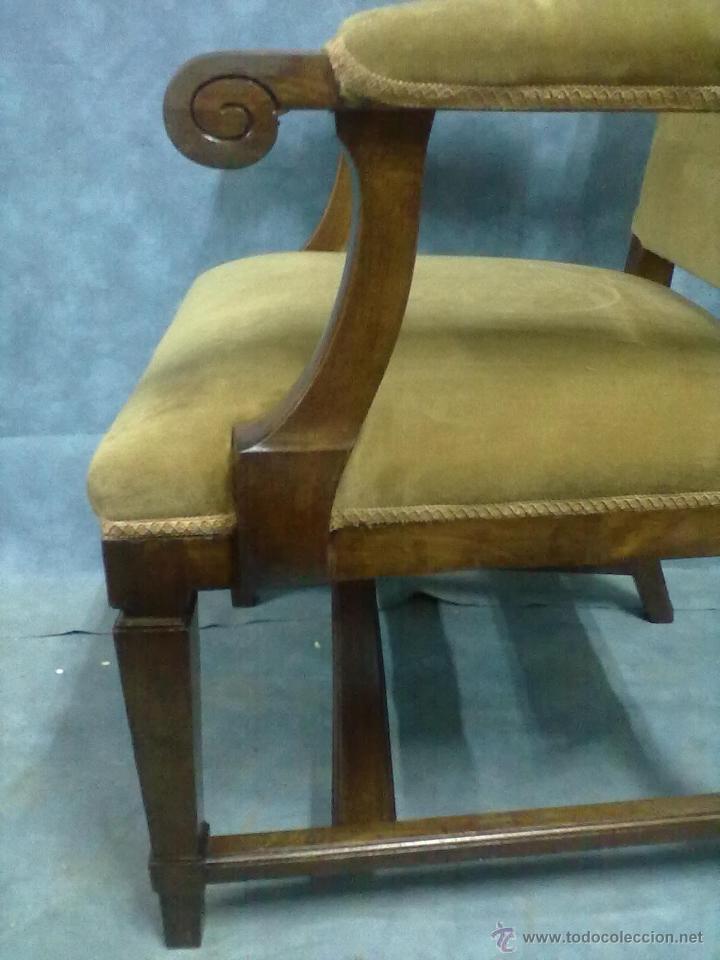 Antig&uuml;edades: SILLON LUIS XIV NOGAL ESPA&Ntilde;OL - Foto 4