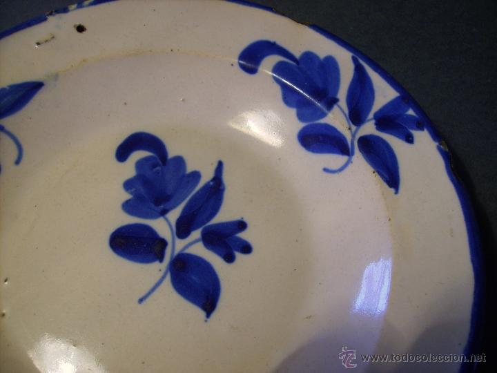 Antig&uuml;edades: PLATO  CERAMICA  DE  MANISES  XIX - Foto 3