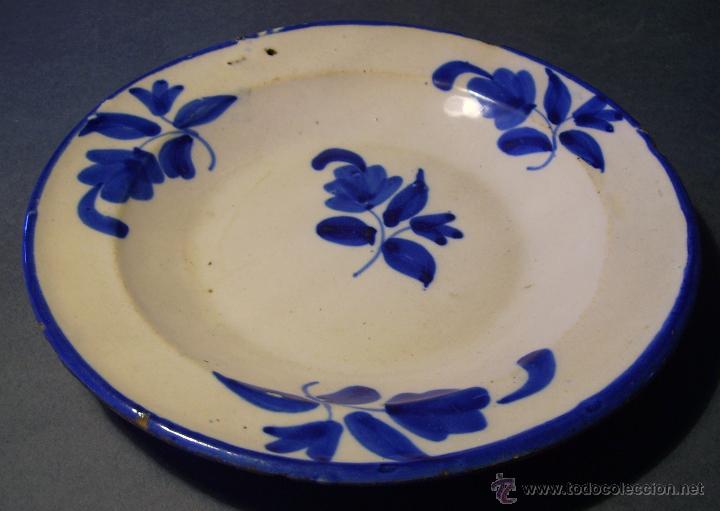 Antig&uuml;edades: PLATO  CERAMICA  DE  MANISES  XIX - Foto 6