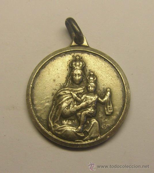Antig&uuml;edades: Medalla religiosa, de la Virgen del Carmen. - Foto 1