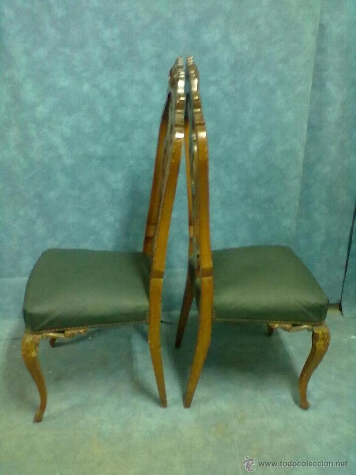Antig&uuml;edades: SEIS SILLAS VALENCIANAS ROCOCO PARA RESTAURAR - Foto 5