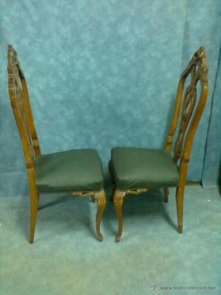 Antig&uuml;edades: SEIS SILLAS VALENCIANAS ROCOCO PARA RESTAURAR - Foto 7