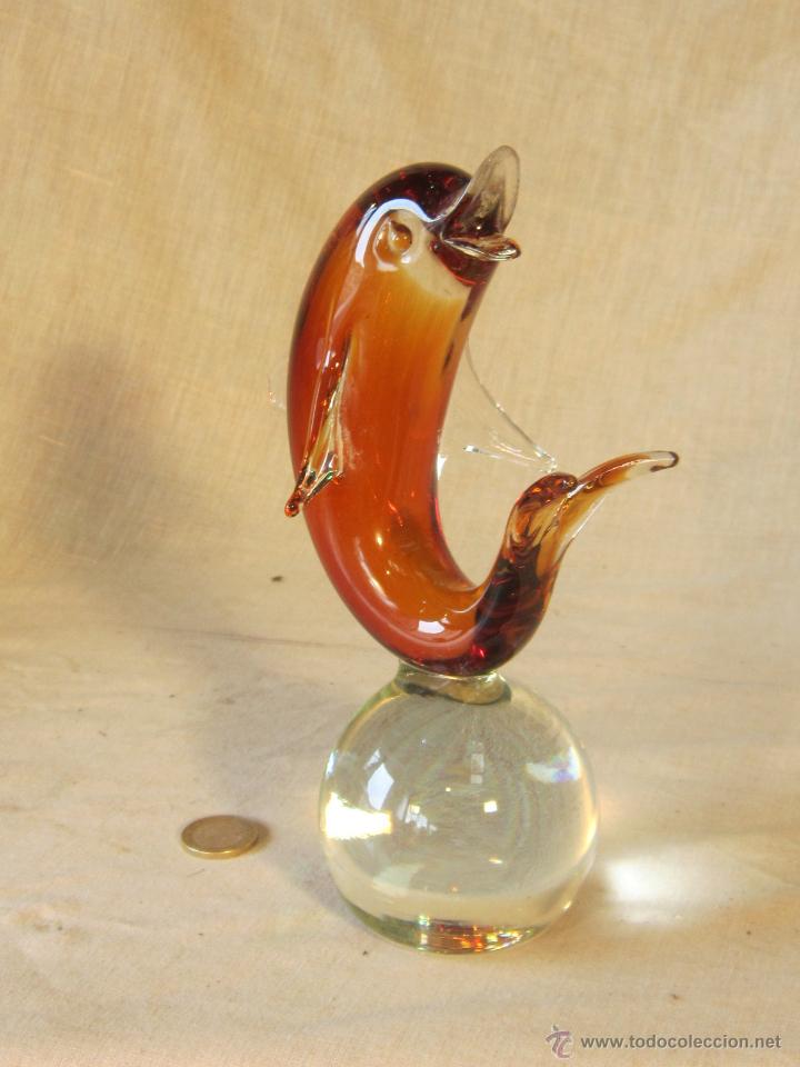 Antig&uuml;edades: PISAPAPELES CON DELFIN EN CRISTAL DE MURANO - Foto 2