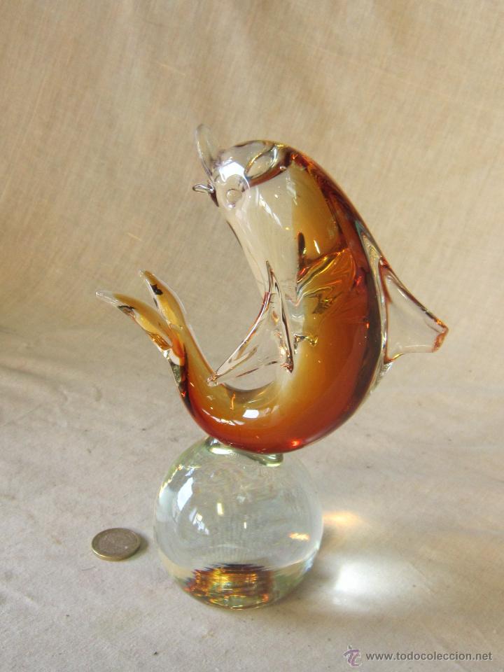 Antig&uuml;edades: PISAPAPELES CON DELFIN EN CRISTAL DE MURANO - Foto 4