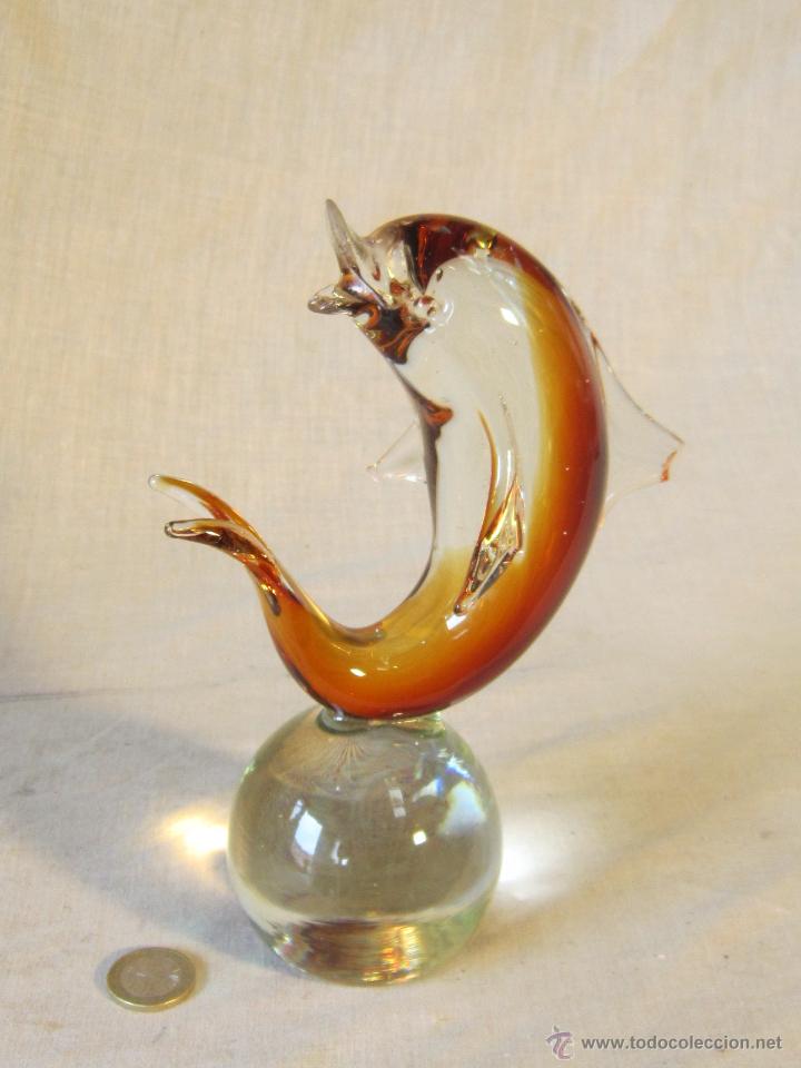 Antig&uuml;edades: PISAPAPELES CON DELFIN EN CRISTAL DE MURANO - Foto 5