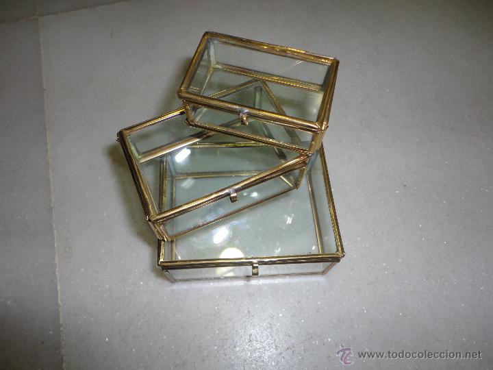 Antig&uuml;edades: LOTE CAJITAS DE CRISTAL PARA MINIATURAS
