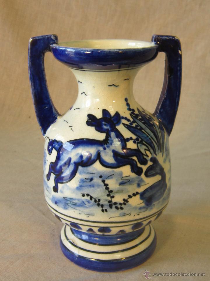 Antig&uuml;edades: JARRON ANTIGUO EN CERAMICA DE MANISES - Foto 1