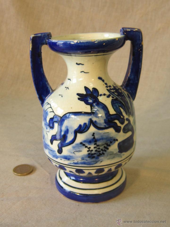 Antig&uuml;edades: JARRON ANTIGUO EN CERAMICA DE MANISES - Foto 3
