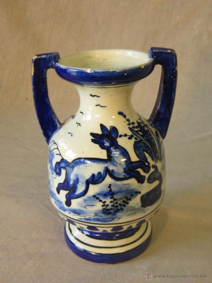 Antig&uuml;edades: JARRON ANTIGUO EN CERAMICA DE MANISES - Foto 6