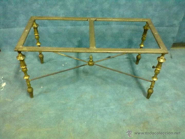 Antig&uuml;edades: MESA FUNDICION DE BRONCE ENCIMERA DE MARMOL - Foto 5