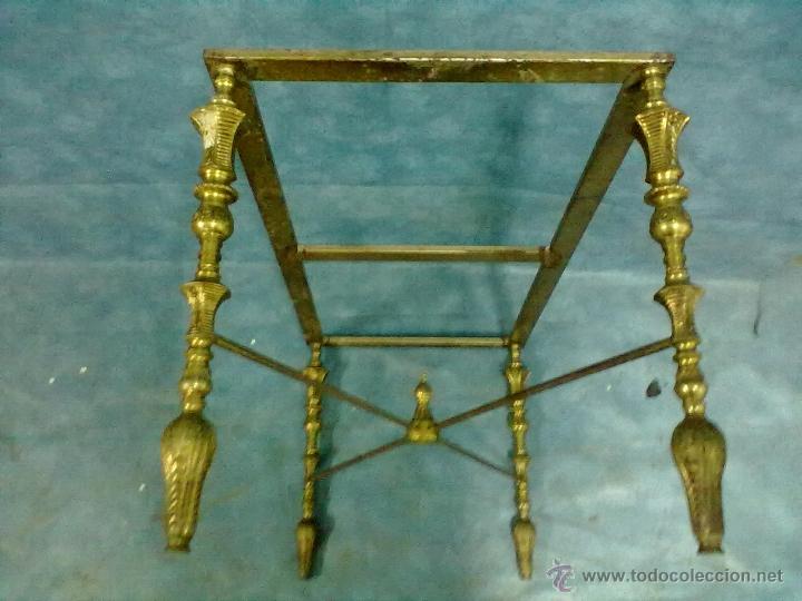 Antig&uuml;edades: MESA FUNDICION DE BRONCE ENCIMERA DE MARMOL - Foto 6