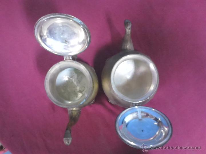 Antig&uuml;edades: CAFETERA Y TETERA METAL PLATEADO - Foto 2