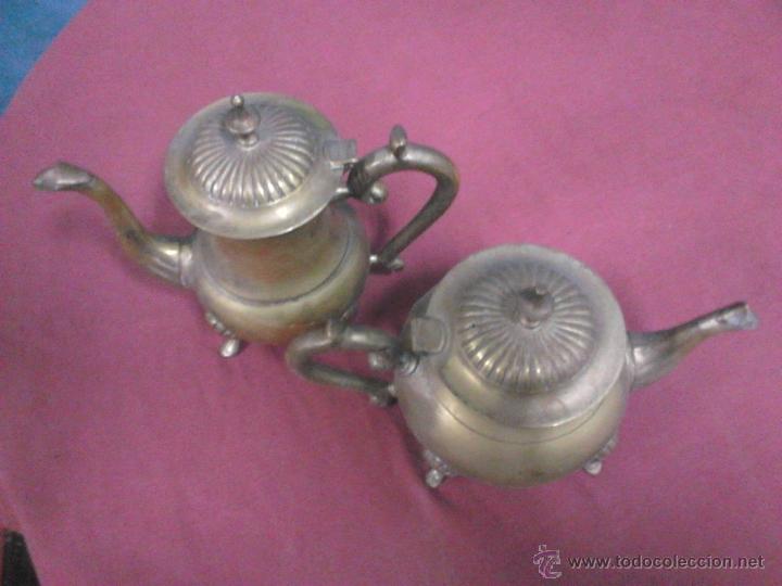 Antig&uuml;edades: CAFETERA Y TETERA METAL PLATEADO - Foto 3