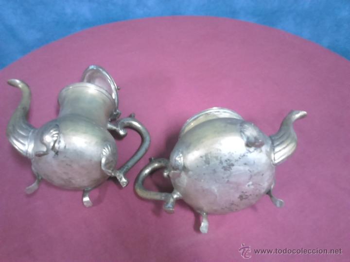 Antig&uuml;edades: CAFETERA Y TETERA METAL PLATEADO - Foto 4