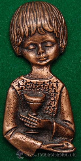 Oggetti Antichi: APLIQUE RELIGIOSO DE COBRE