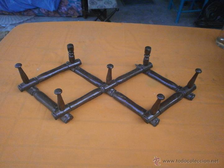 Antiques: ANTIGUA PERCHA ACORDE&Oacute;N DE MADERA