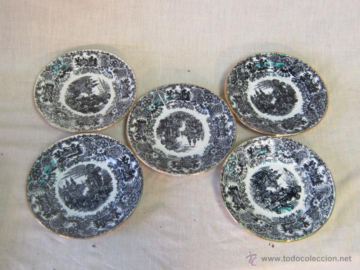 Antig&uuml;edades: 5 PLATOS PEQUE&Ntilde;OS DE LA CARTUJA - Foto 1