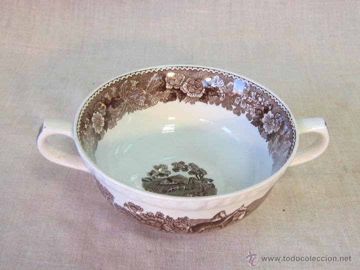 Antig&uuml;edades: CUENCO CON ASAS DE PORCELANA INGLESA - Foto 1