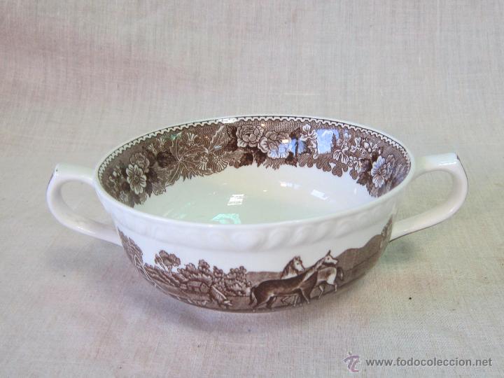 Antig&uuml;edades: CUENCO CON ASAS DE PORCELANA INGLESA - Foto 5