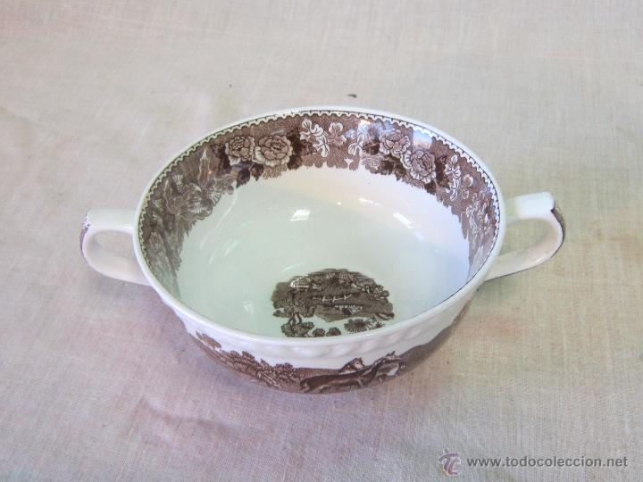 Antig&uuml;edades: CUENCO CON ASAS DE PORCELANA INGLESA - Foto 6