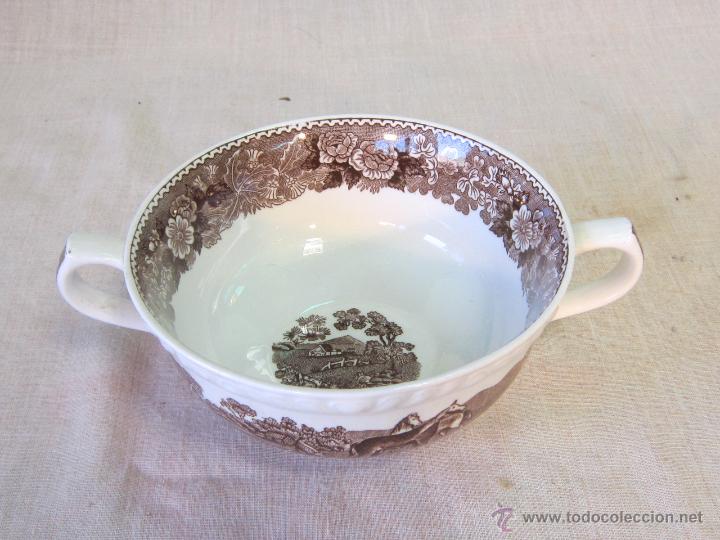 Antig&uuml;edades: CUENCO CON ASAS DE PORCELANA INGLESA - Foto 7