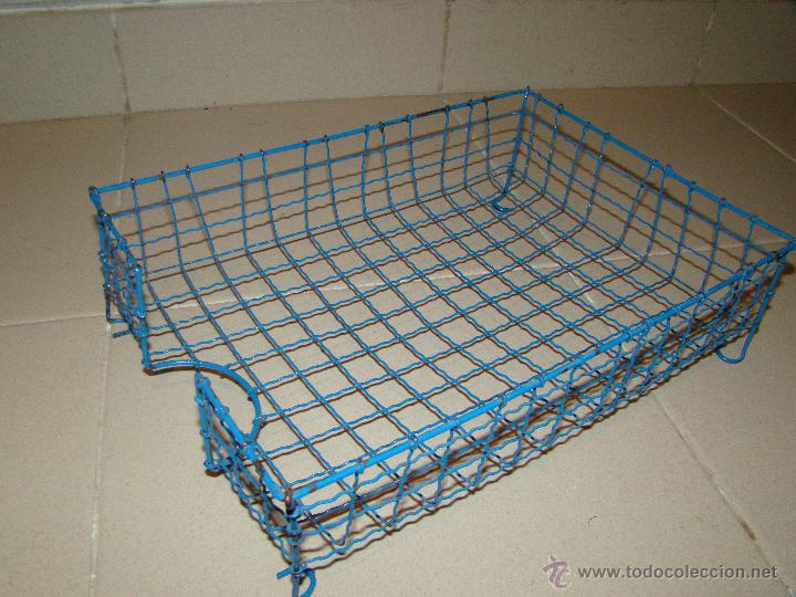 Antiques: Antiguo porta papeles de alambre de oficina a&ntilde;os 40 50
