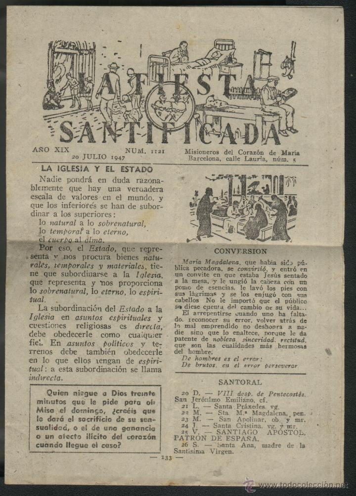 Oggetti Antichi: BARCELONA - LA FIESTA SANTIFICADA - MISIONEROS CORAZON DE MARIA