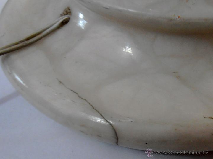Antig&uuml;edades: LAMPARA DE MESA ANTIGUA CON PIE DE MARMOL - Foto 8