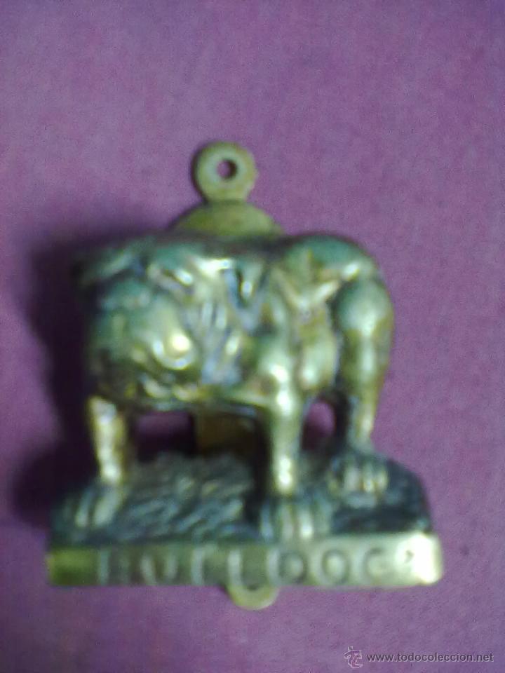 Antiques: PEQUE&Ntilde;A ALDABA LLAMADOR FUNDICION BRONCE BULLDOG PICAPORTE