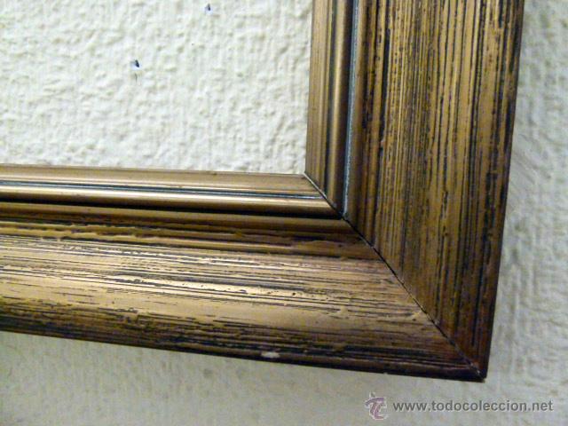 Antig&uuml;edades: Viejo marco de madera dorado 46,5X38,5 cm - Foto 1