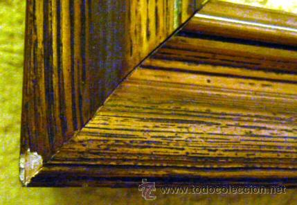 Antig&uuml;edades: Viejo marco de madera dorado 46,5X38,5 cm - Foto 4