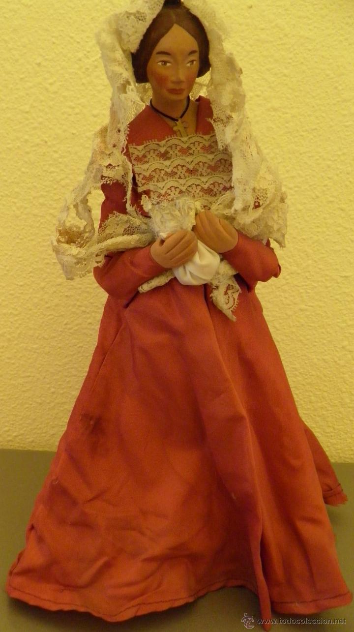 Antiques: FIGURA DE MUJER M. DI LANDRO,TERRACOTA,A&Ntilde;OS 60