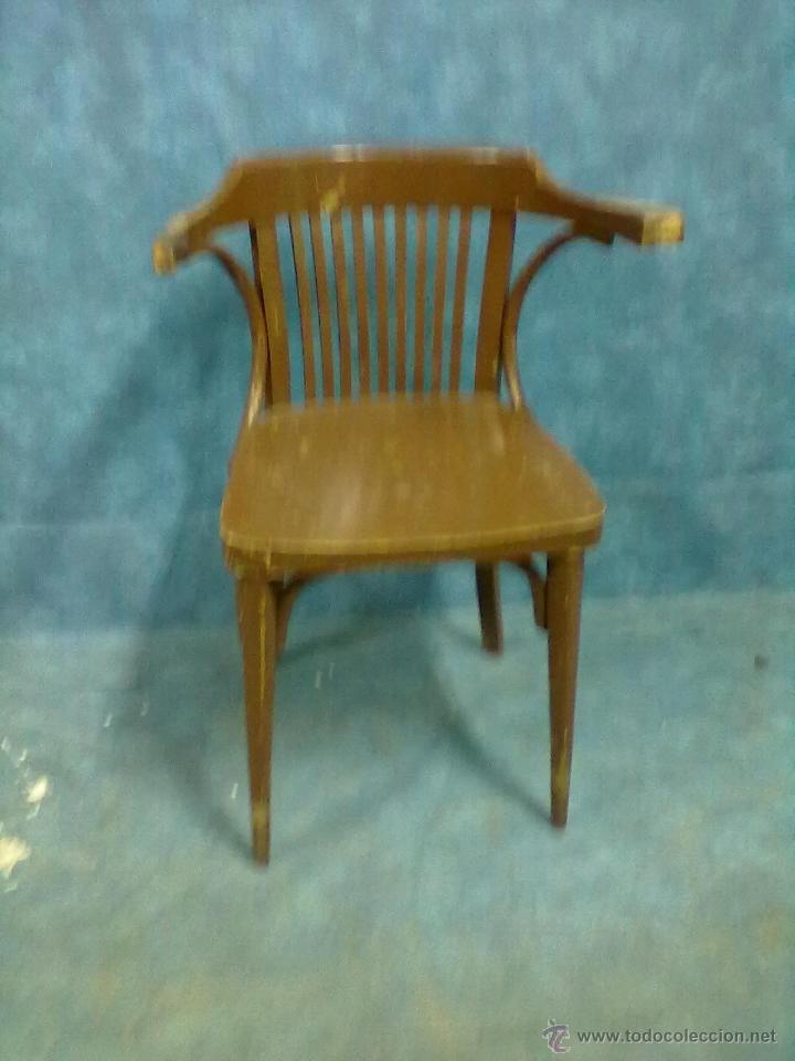 Antig&uuml;edades: SILLON THONET PINTADO EN MARRON - Foto 1