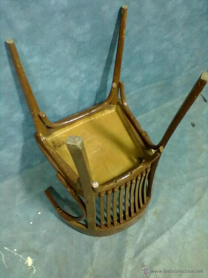 Antig&uuml;edades: SILLON THONET PINTADO EN MARRON - Foto 2