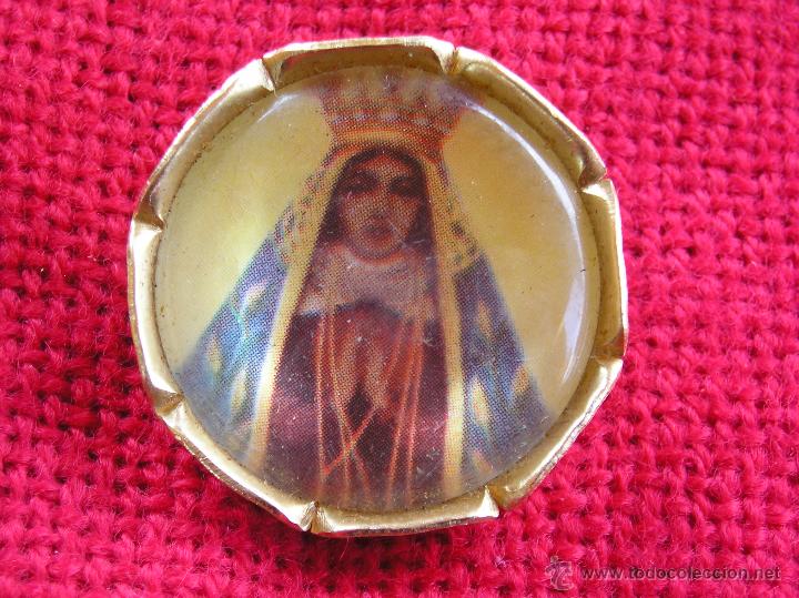 Oggetti Antichi: **BONITO Y ANTIGUO BROCHE PASADOR CON AGUJA DE UNA VIRGEN**(2,8 cm)