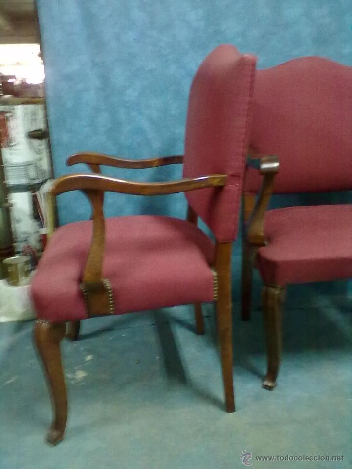 Antig&uuml;edades: PAREJA SILLONES NOGAL - Foto 8