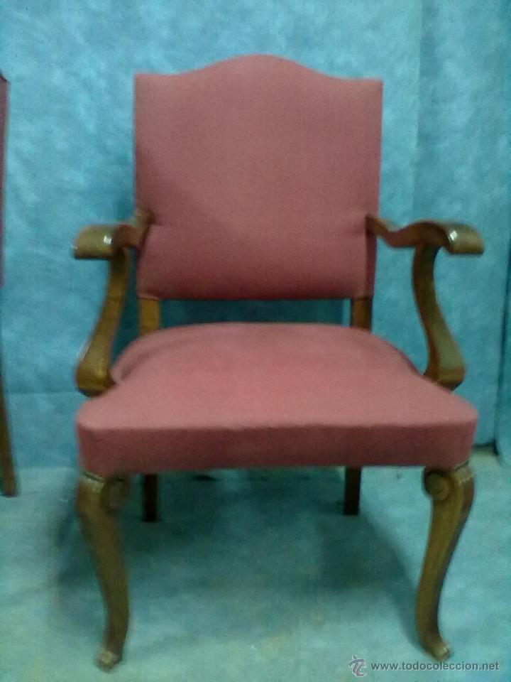 Antig&uuml;edades: PAREJA SILLONES NOGAL - Foto 9