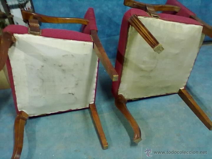 Antig&uuml;edades: PAREJA SILLONES NOGAL - Foto 13